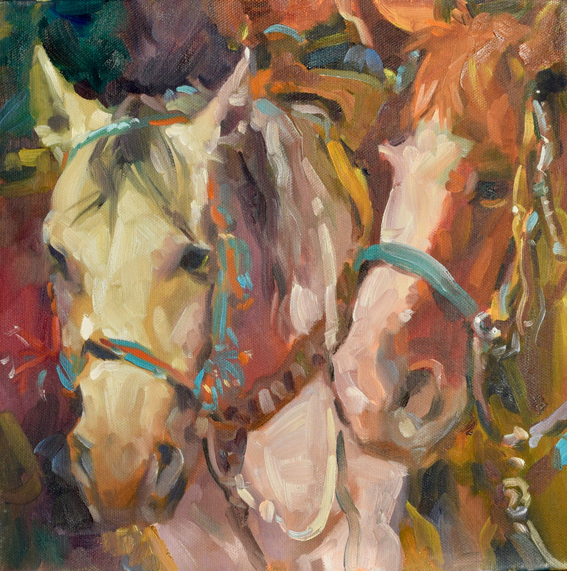 Horse and Cowboy Painting