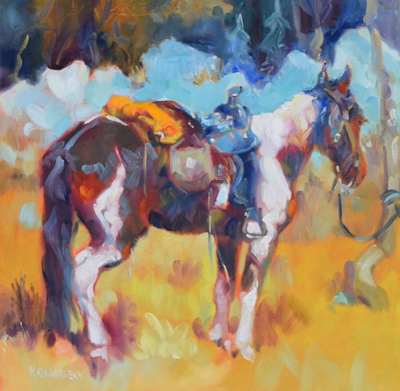 Woman on horseback oil Painting